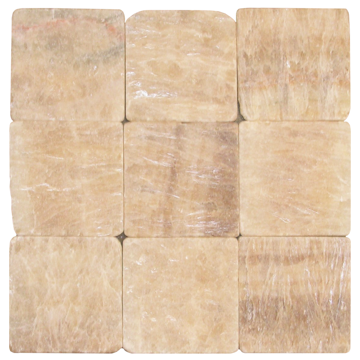 4" x 4" Tile Golden Honey Tumbled - Image 2