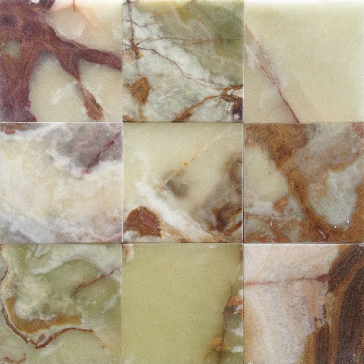 4" x 4" Tile Green Pistachio Multicolor Polished - Image 2