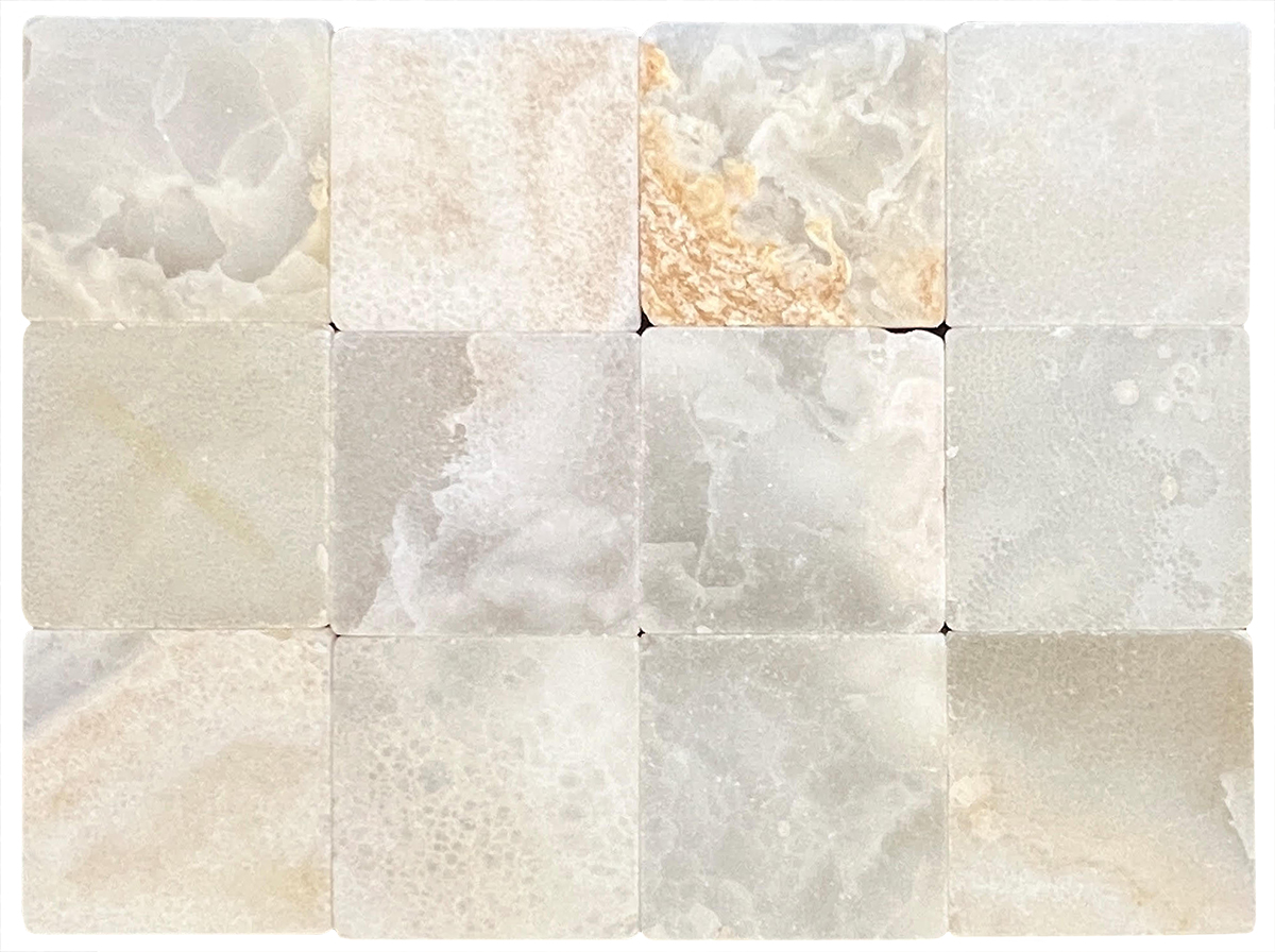 4" x 4" Tile White Persian Cloud Premium Tumbled - Image 2