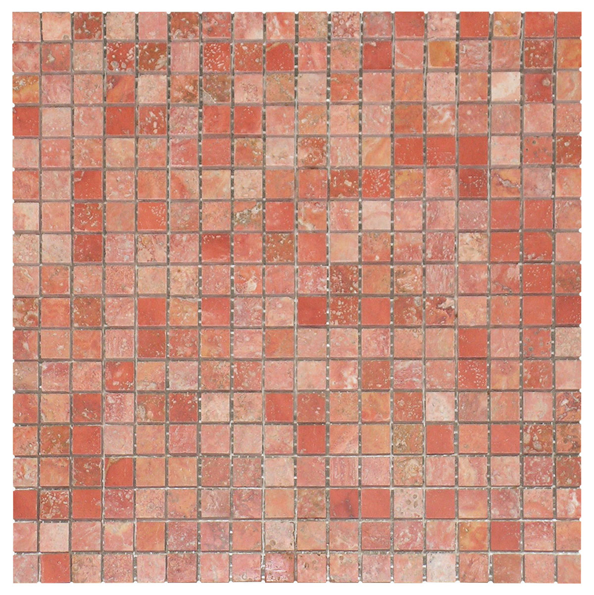 5/8" x 5/8" Mosaic Persian Red Polished