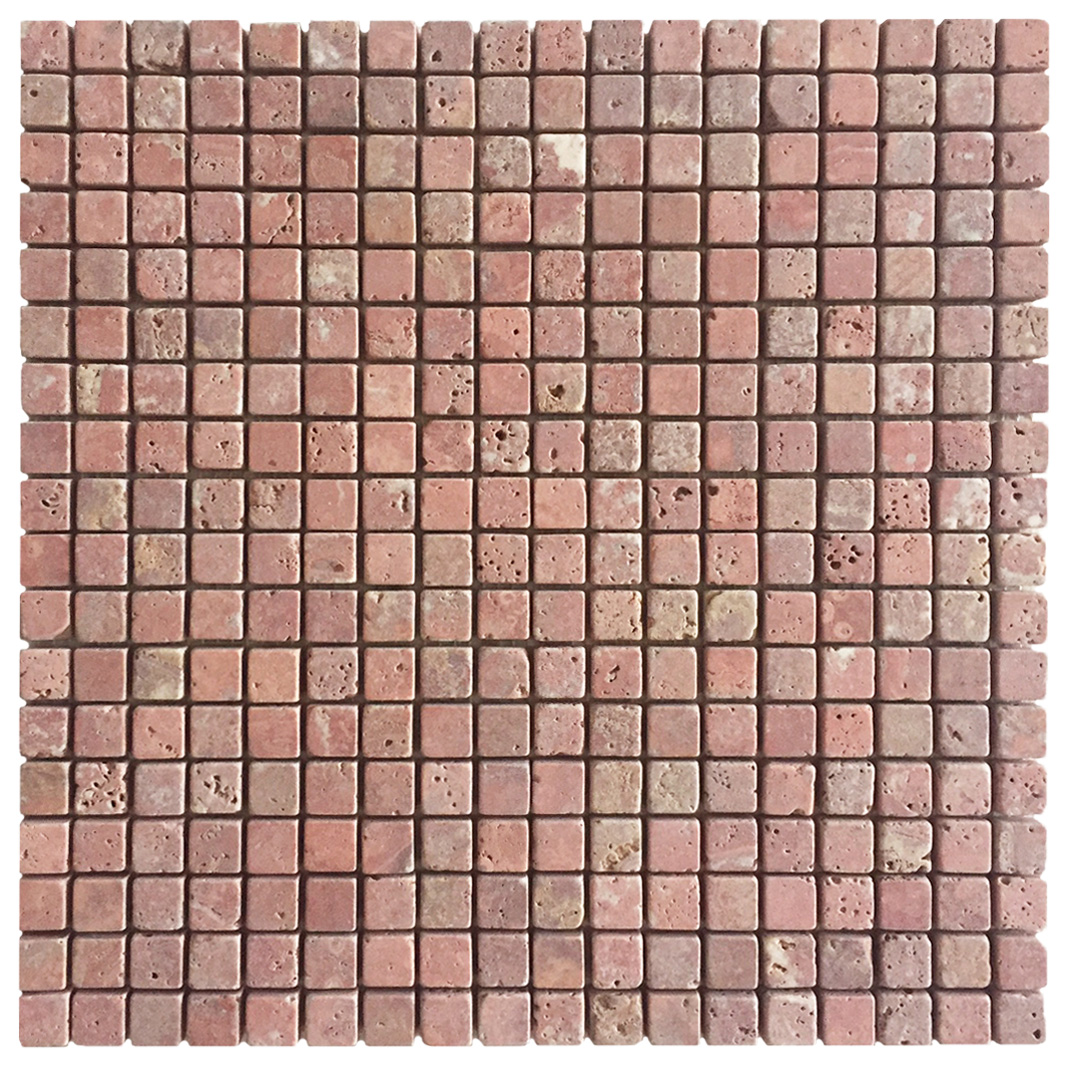 5/8" x 5/8" Mosaic Persian Red Tumbled
