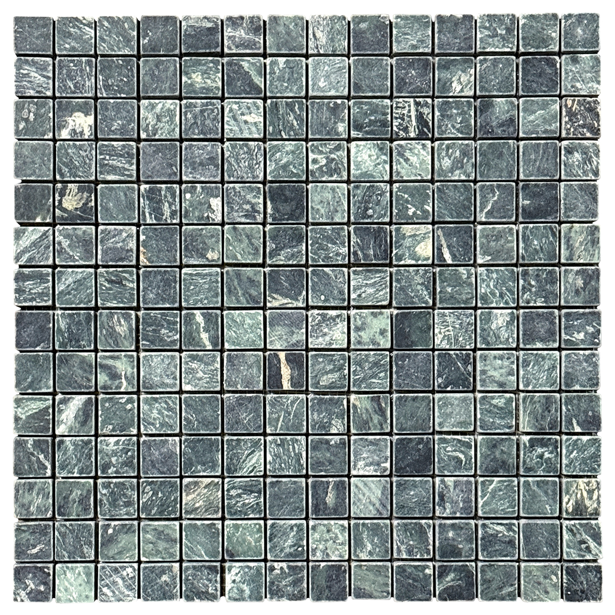3/4" x 3/4" Mosaic Verde Gold Tumbled