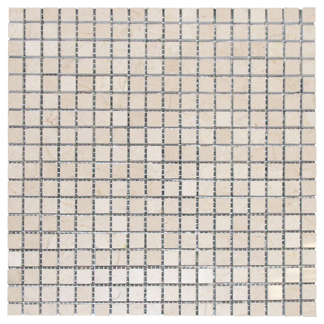 5/8" x 5/8" Mosaic Cream Marfil Polished