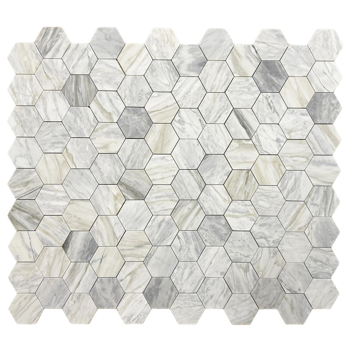 Hexagon 4n" Calacatta Bluette Honed - Image 5