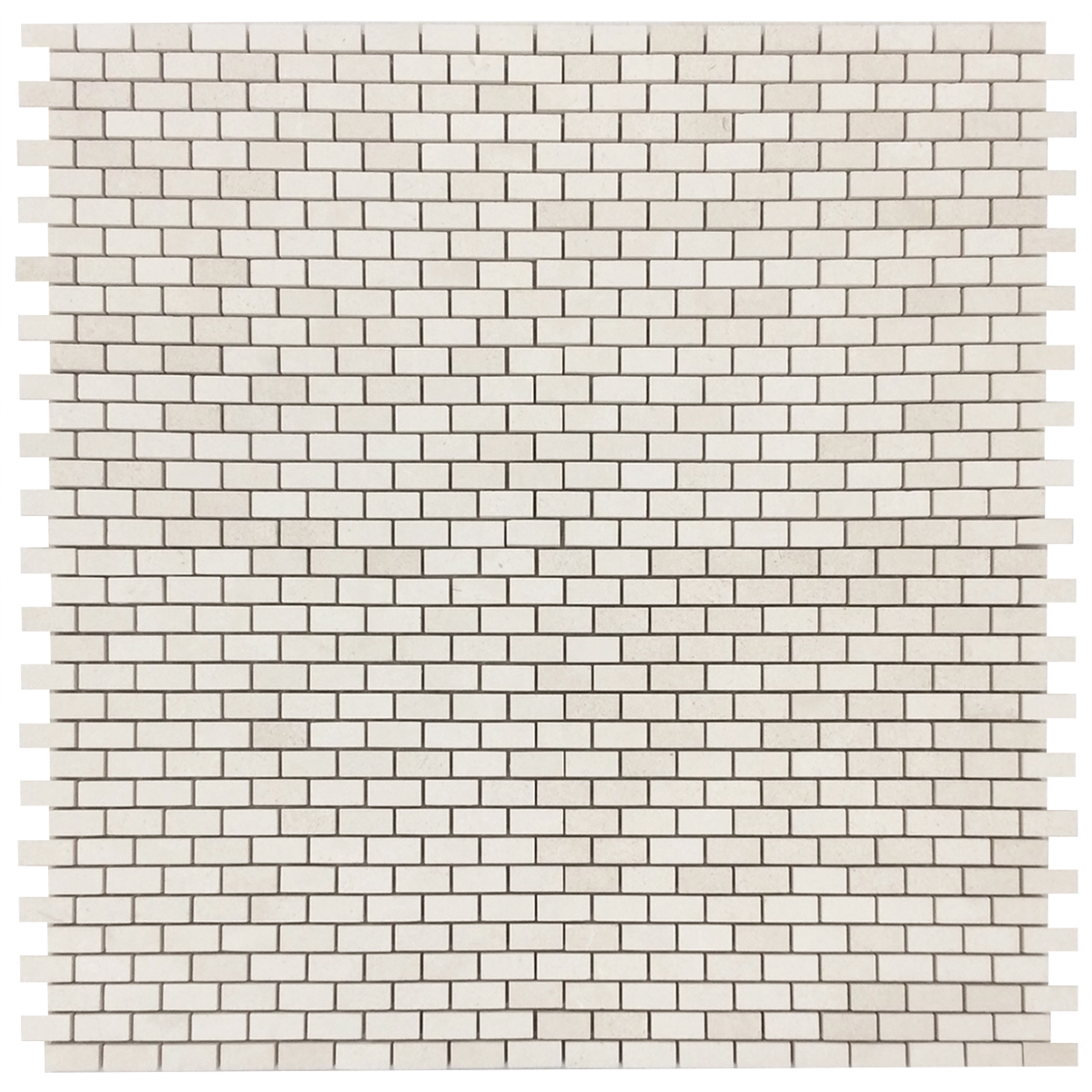 Mini Brick 1-1/4 x 5/8" Mosaic Crema Lyon Honed - Image 2
