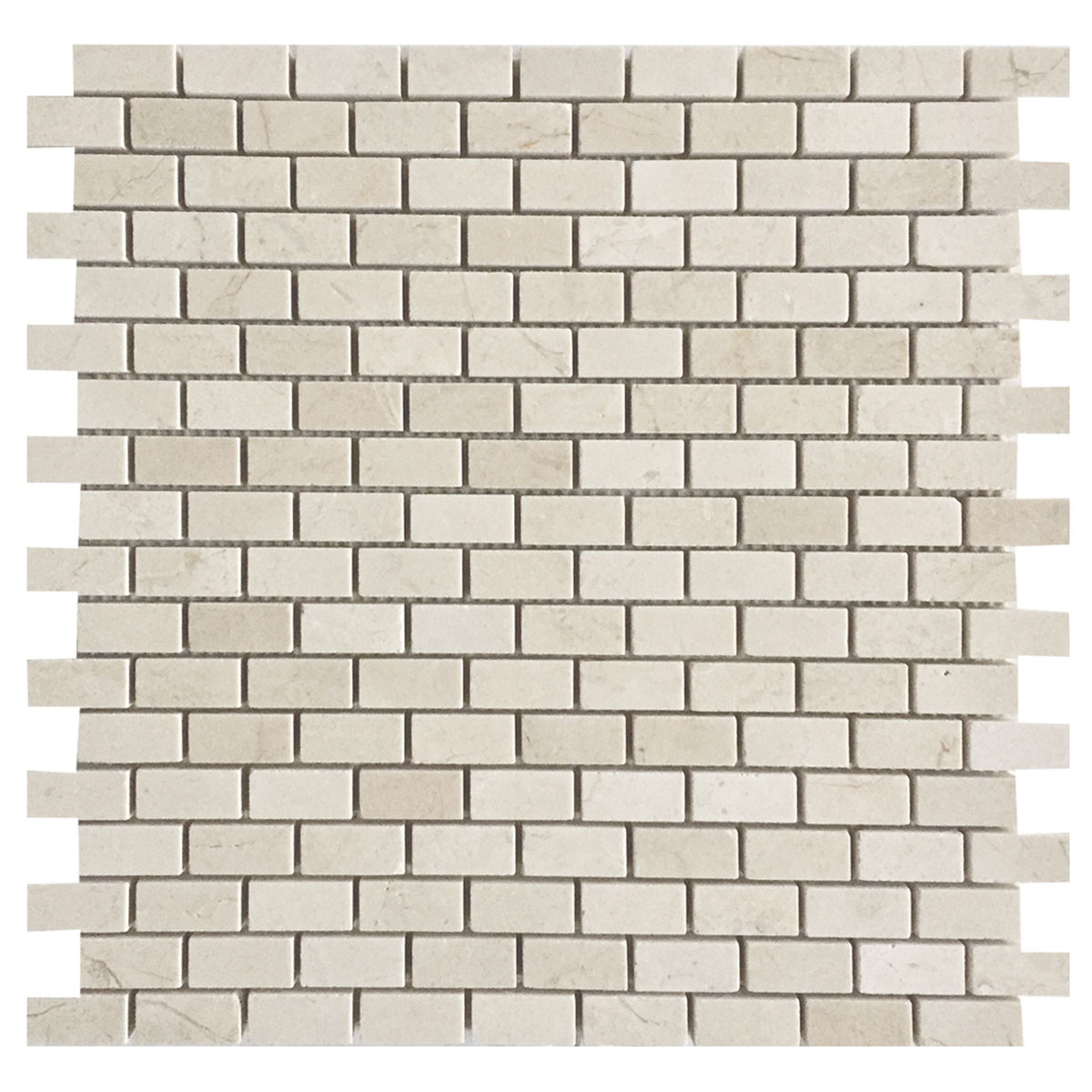 Mini Brick 1-1/4 x 5/8" Mosaic Cream Marfil Polished