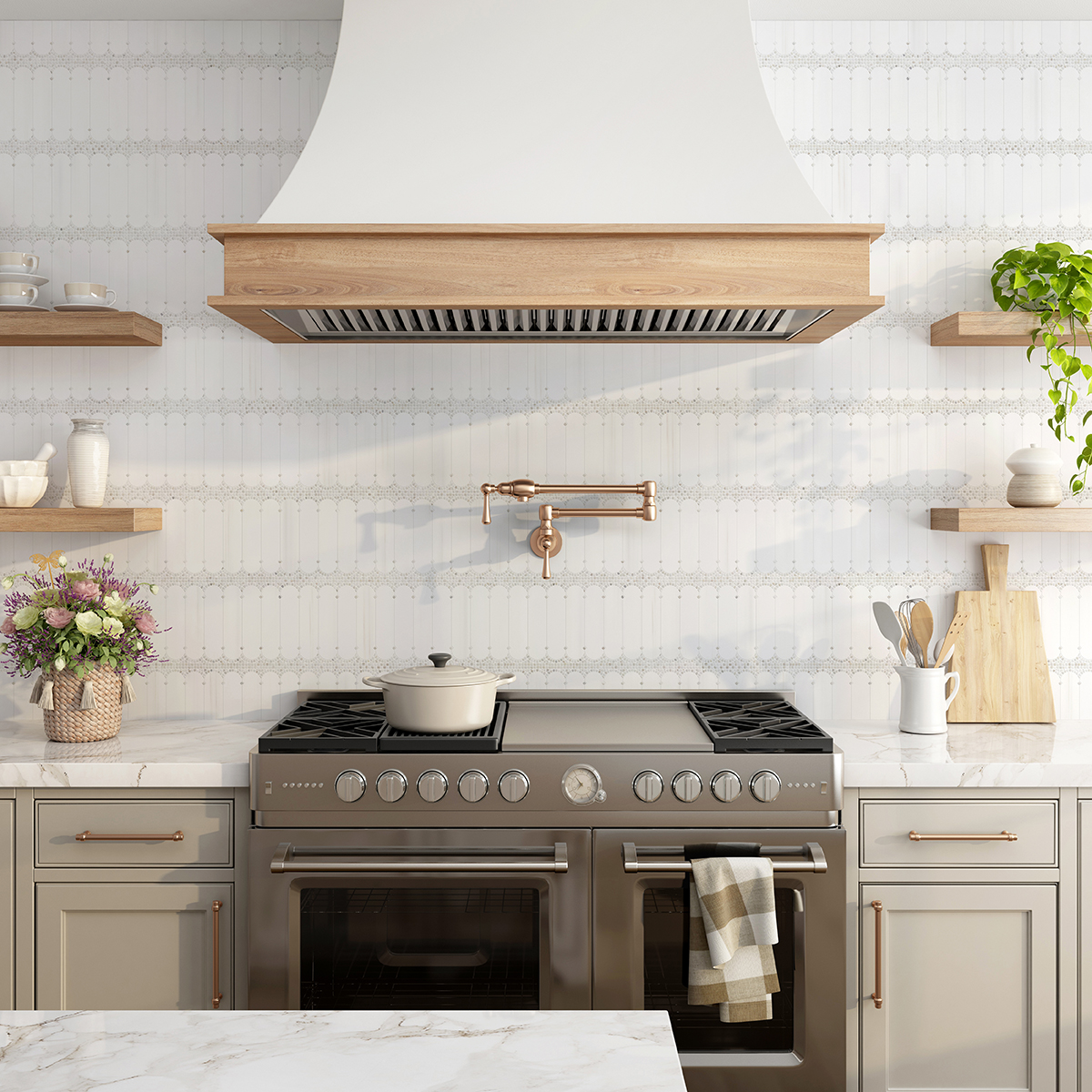 Valencia White Elegant Select, Calacatta Gold Honed & Tumbled - Image 2