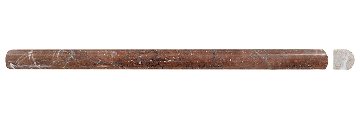3/4" Bullnose Maroon (Red) Polished