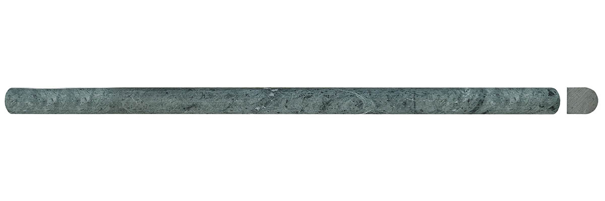 5/8" Bullnose Verde Green Honed