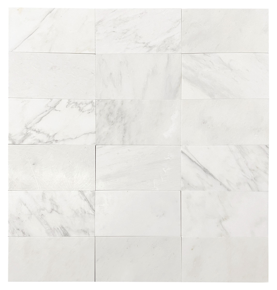 6" x 12" Tile White Statuary Calacatta Honed - Image 3