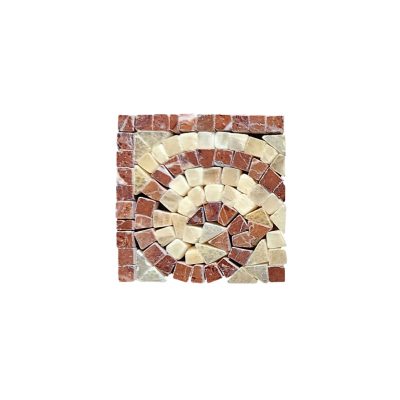 #16Rc Scroll Corner Golden Honey, Maroon (Red) Polished