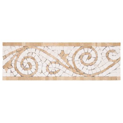 #26CJ Vine Border Crema Lyon, Jerusalem Gold Honed