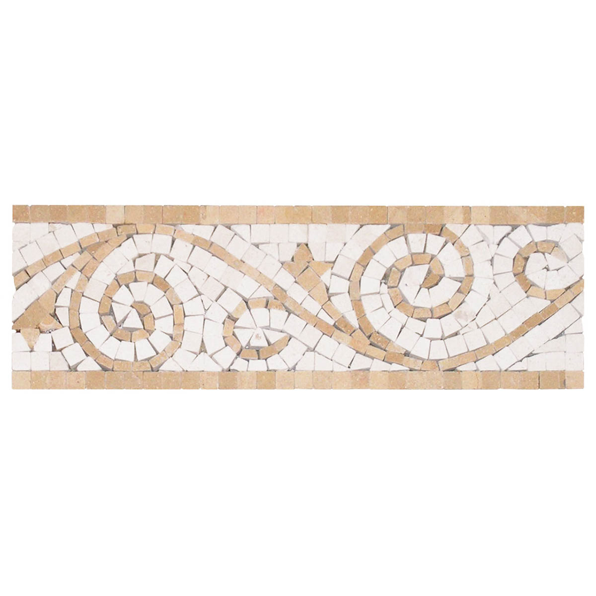 #26CJ Vine Border Crema Lyon, Jerusalem Gold Honed