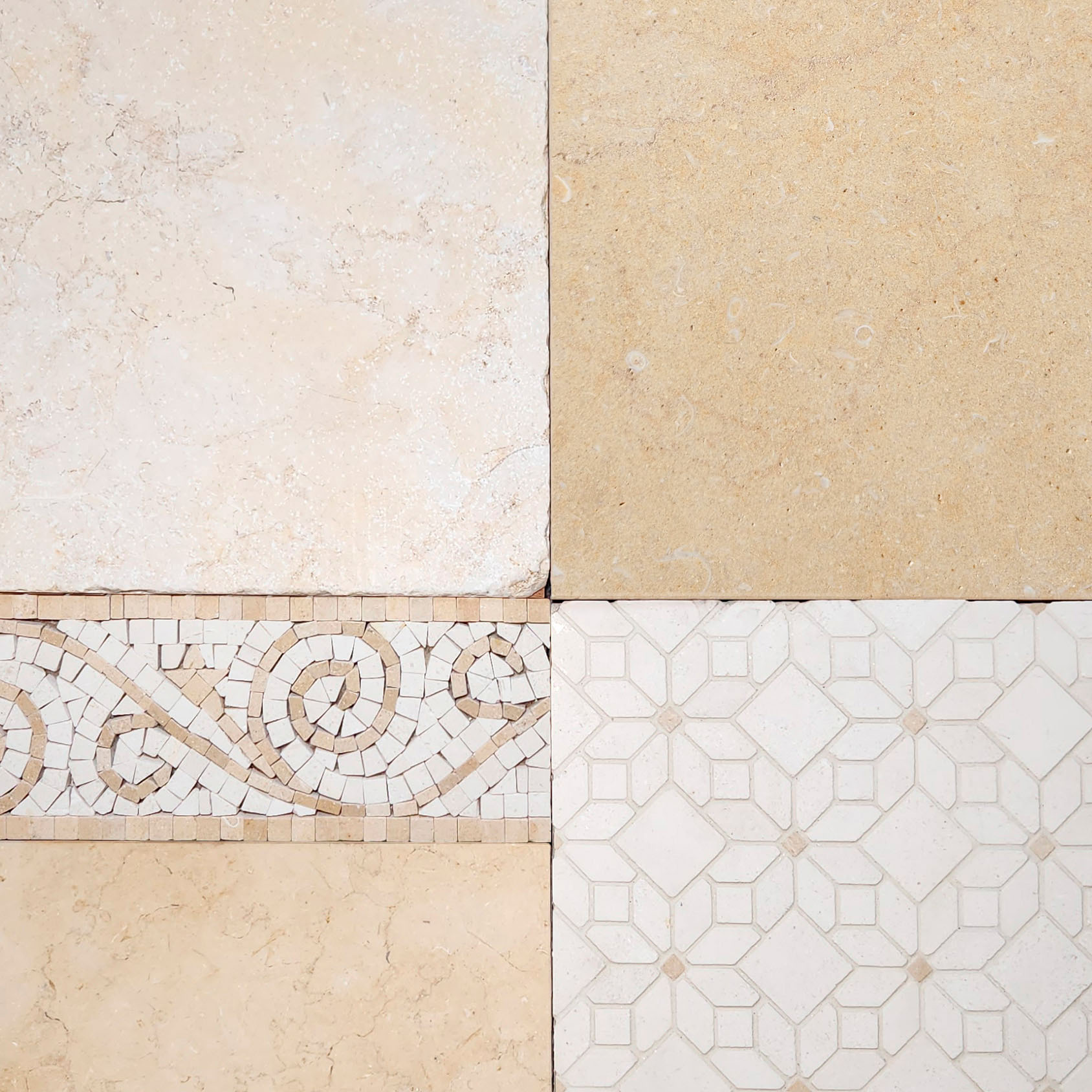 #26CJ Vine Border Crema Lyon, Jerusalem Gold Honed - Image 3